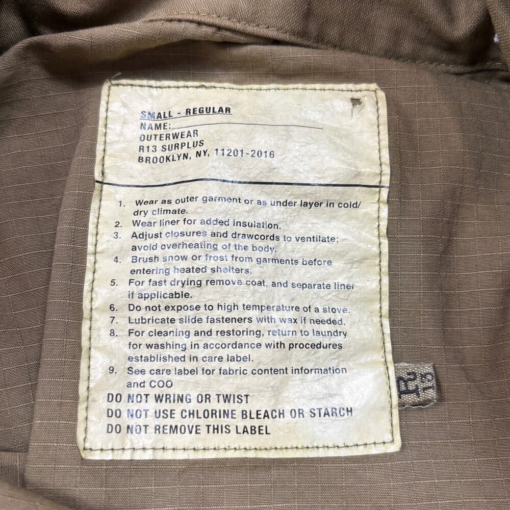 RARE R13 Surplus Oversized M65 Jacket Men's Small Regular - Picture 4 of 9
